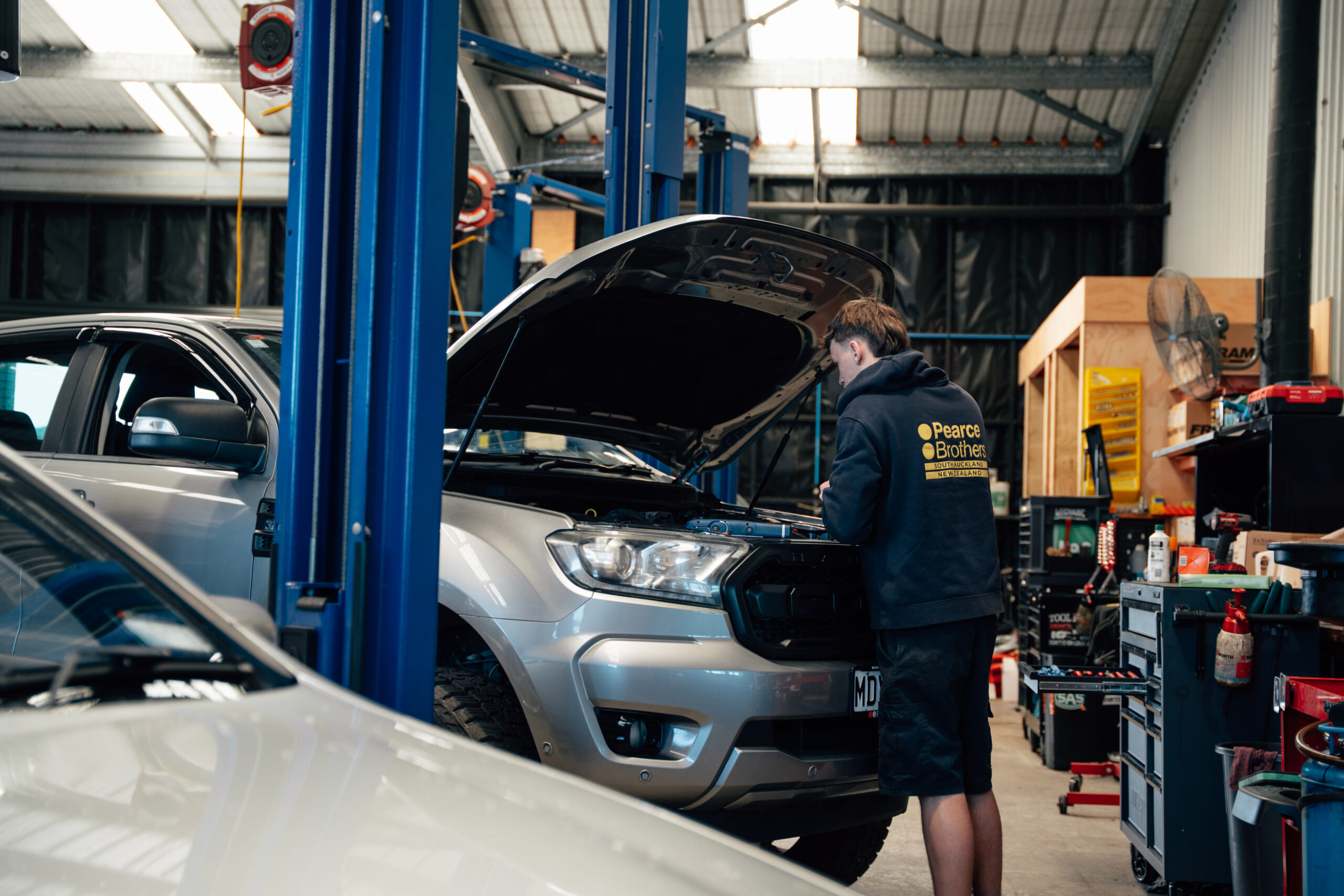 Fleet vehicle being serviced in Ramarama