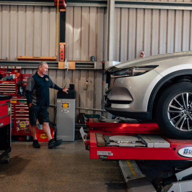Work ute being serviced for a business fleet